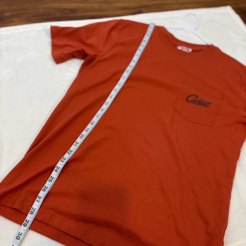 Carhartt Men’s Orange Outdoors Logo T-Shirt Medium - Picture 7 of 7